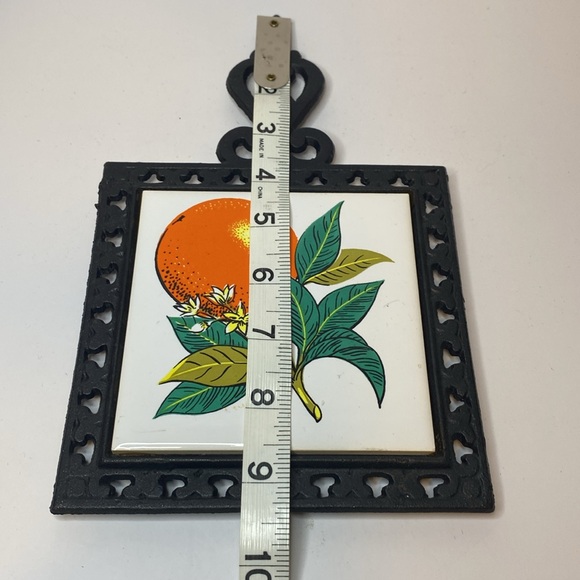 1960’s Cast Iron and Ceramic Trivet - Picture 7 of 9